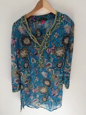 Raj Sheer Silk Caftan